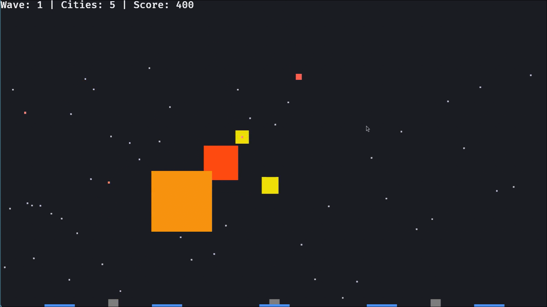 Missile Command coded by Qwen 3.6 with Claude CLI using the local LLM